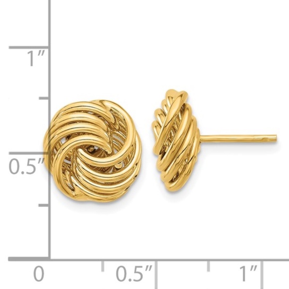 14K Love Knot Post Earrings